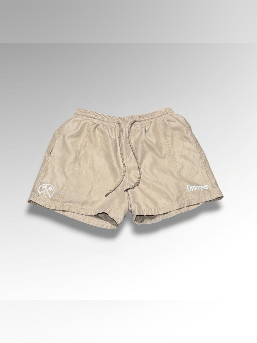 Civil Regime Faux Suede Tan Shorts